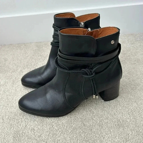 PIKOLINOS Shoes - Pikolinos Womens Booties Calafat  Leather Zip-Up Shoes Ankle Boots